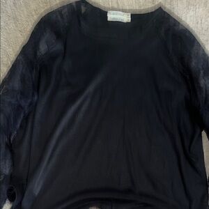 Southern Grace Black Textured Top